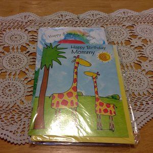 Happy birthday Mommy cards for children to give their Mom. Bundle Item Only!